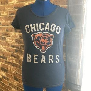 Chicago Bears Distressed Navy Tee— Size Large